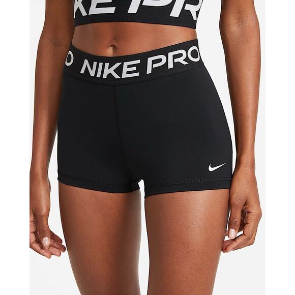 Nike Pro Womens Dri-Fit Black Performance Shorts Size Medium - Picture 1 of 11